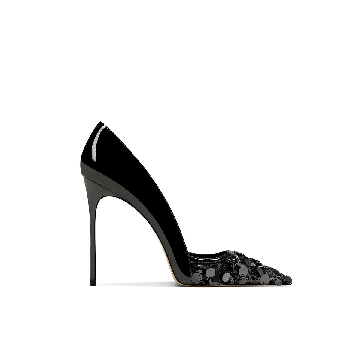 Sequined High Heels, Women's Pointed-Toe Stilettos