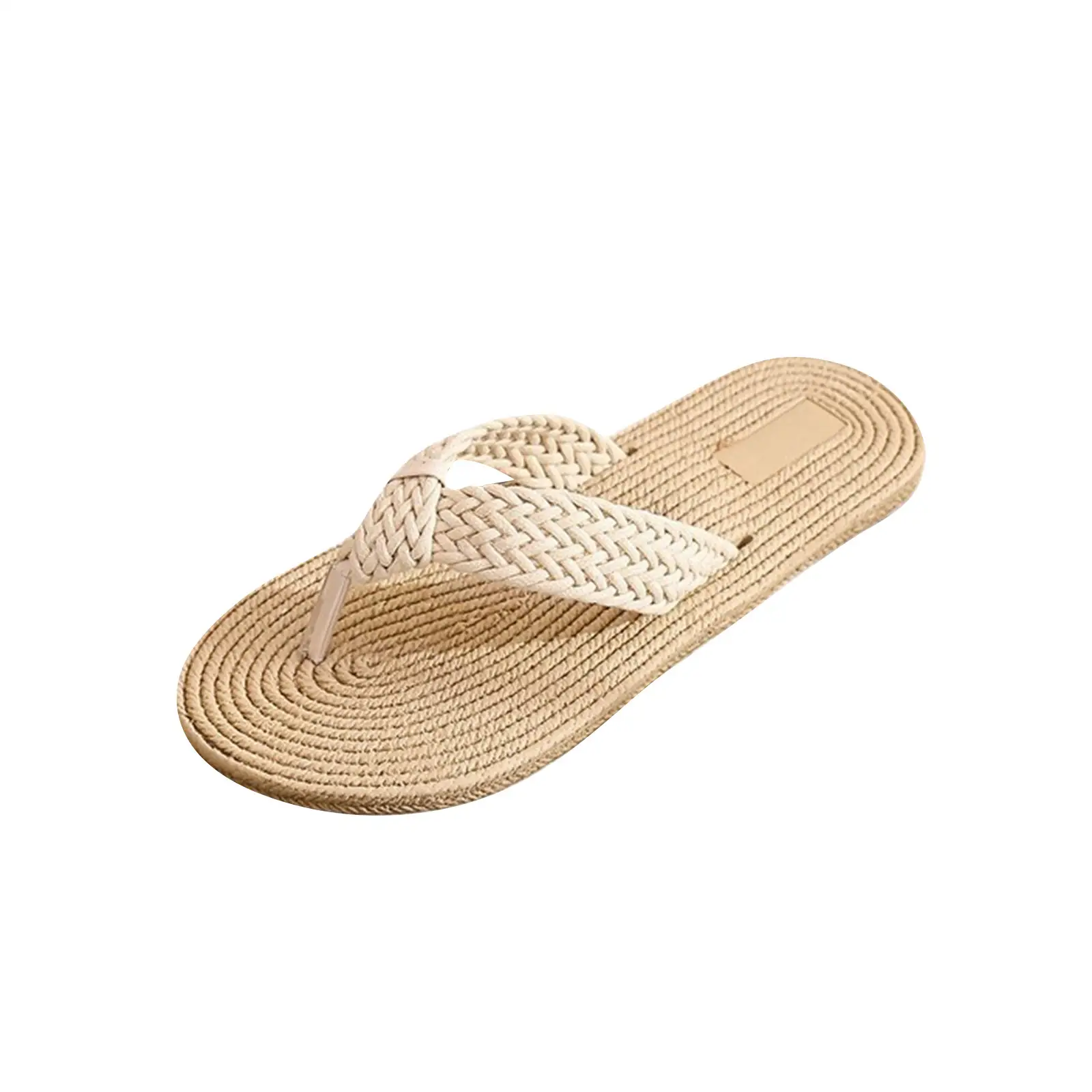 Women's Casual Slides Comfortable Flax Slippers Flip Flops Indoor Shoes Footwear