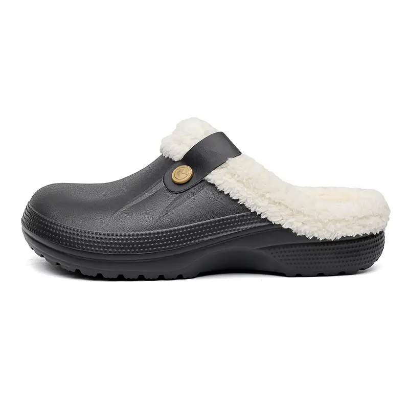 Winter Men Slippers Adult Classic Lined Clog Water...