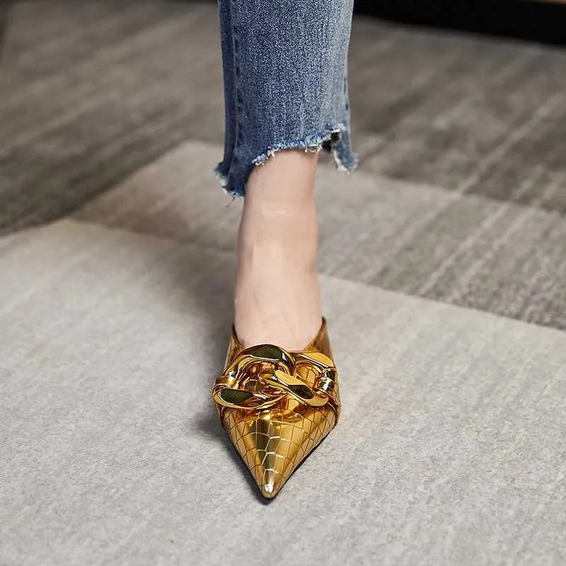 Women Slipper  Ladies Pointed Toe Slip on Mules Thin