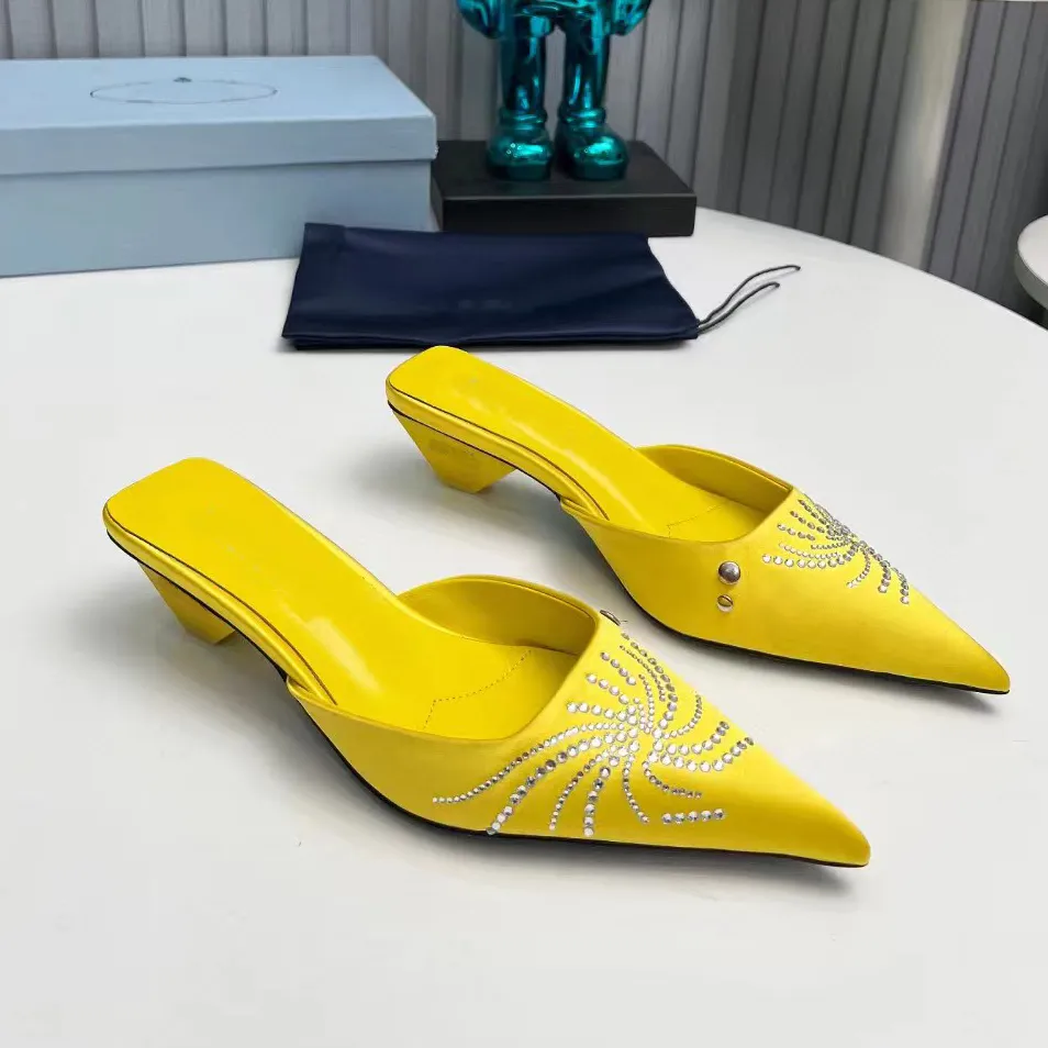 Pointed-Toe Mules, Stylish Women's Low-Heeled Casual Classic Lounge Shoes