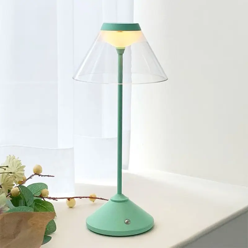 Creative Table Lamp USB Rechargeable Touch Acrylic for Home Bar Bedroom Bedsides Atmosphere Desk Lamp