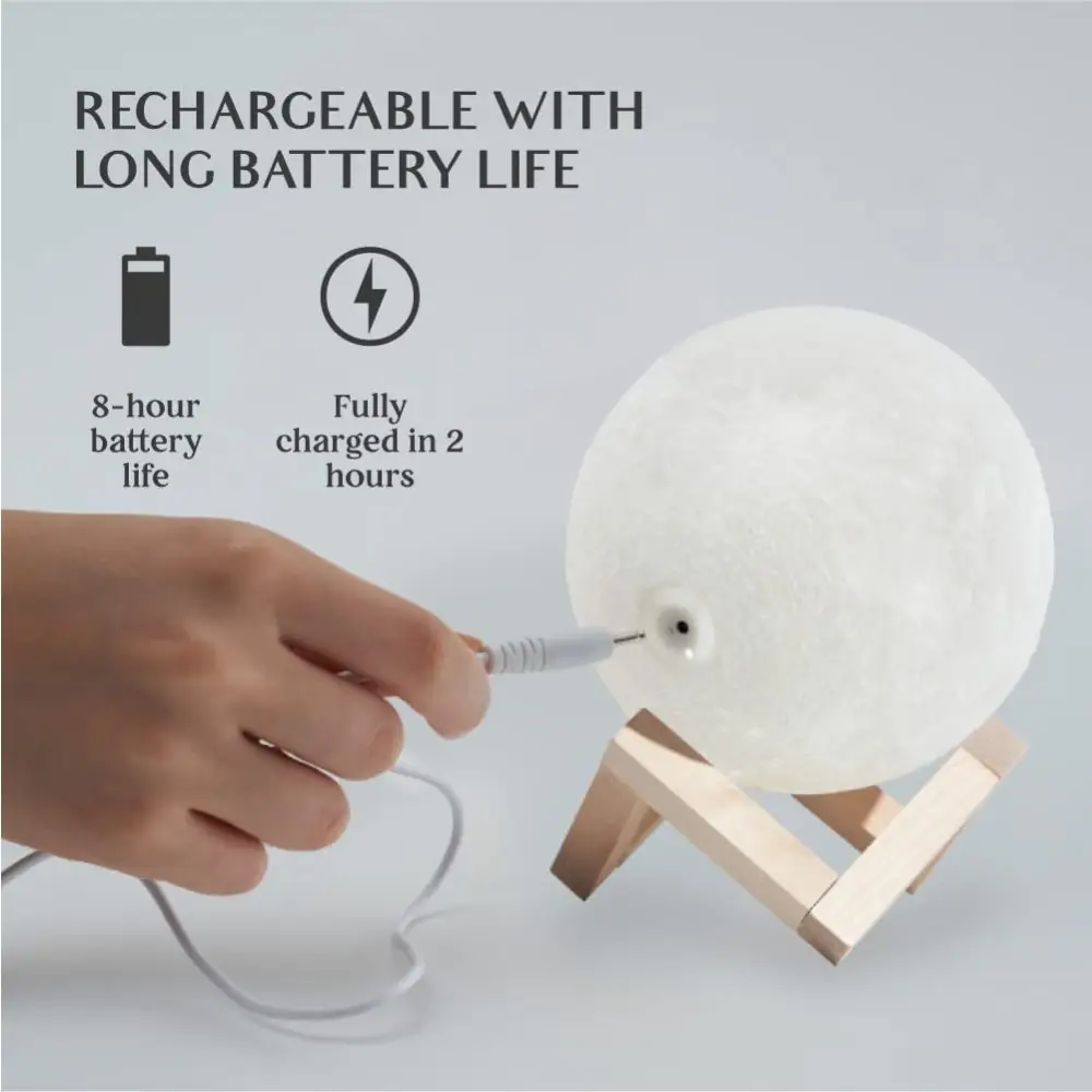 16 Color Moon Lamp 148 Light Modes LED Night Light Christmas/Birthday Gift For Women & Kids With Wooden Stand & Remote