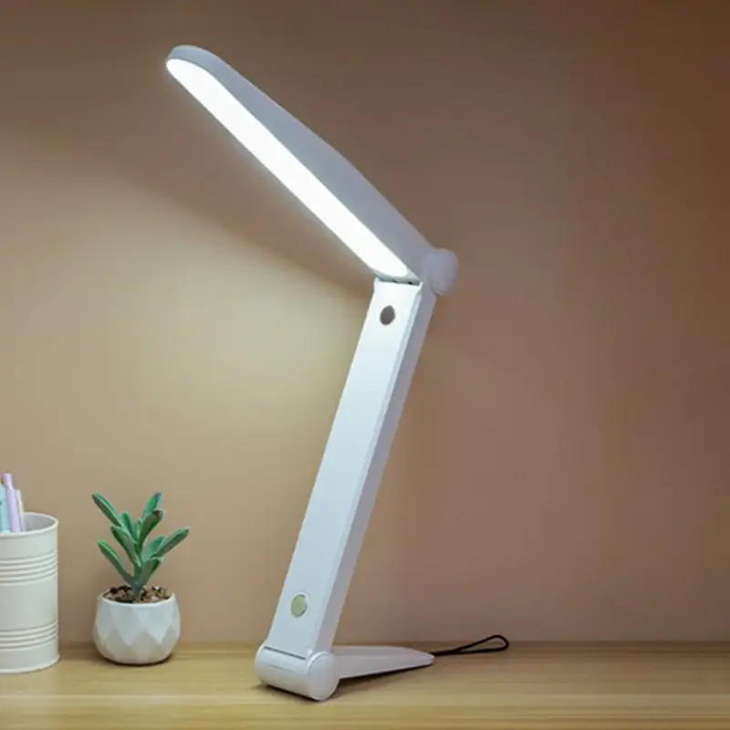 LED Folding Desk Lamp USB Charging Dtudent Dormitory Dtudy Dedicated Bedside Night Light Eye Protection Reading Table Lamps ﻿