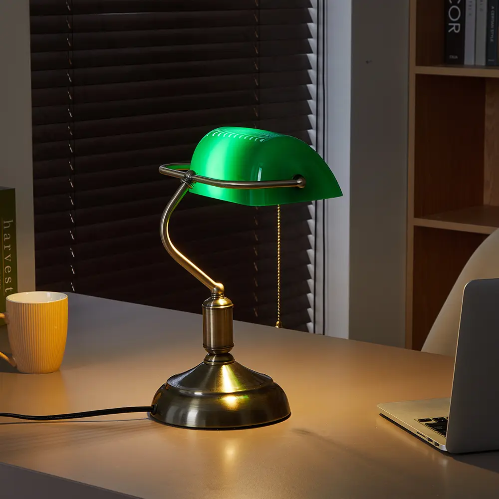 Modern Desk Lamp Pull Switch Acrylic Lampshade Without Light Bulb Very Suitable For Bedroom Office And Bank