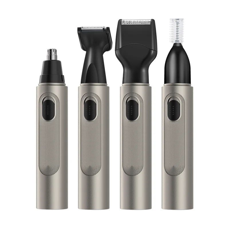 4 In 1 Beauty Set - USB Rechargeable Electric Shaver Ideal For Shaving Beards Nose Hair Eyebrows And Hair
