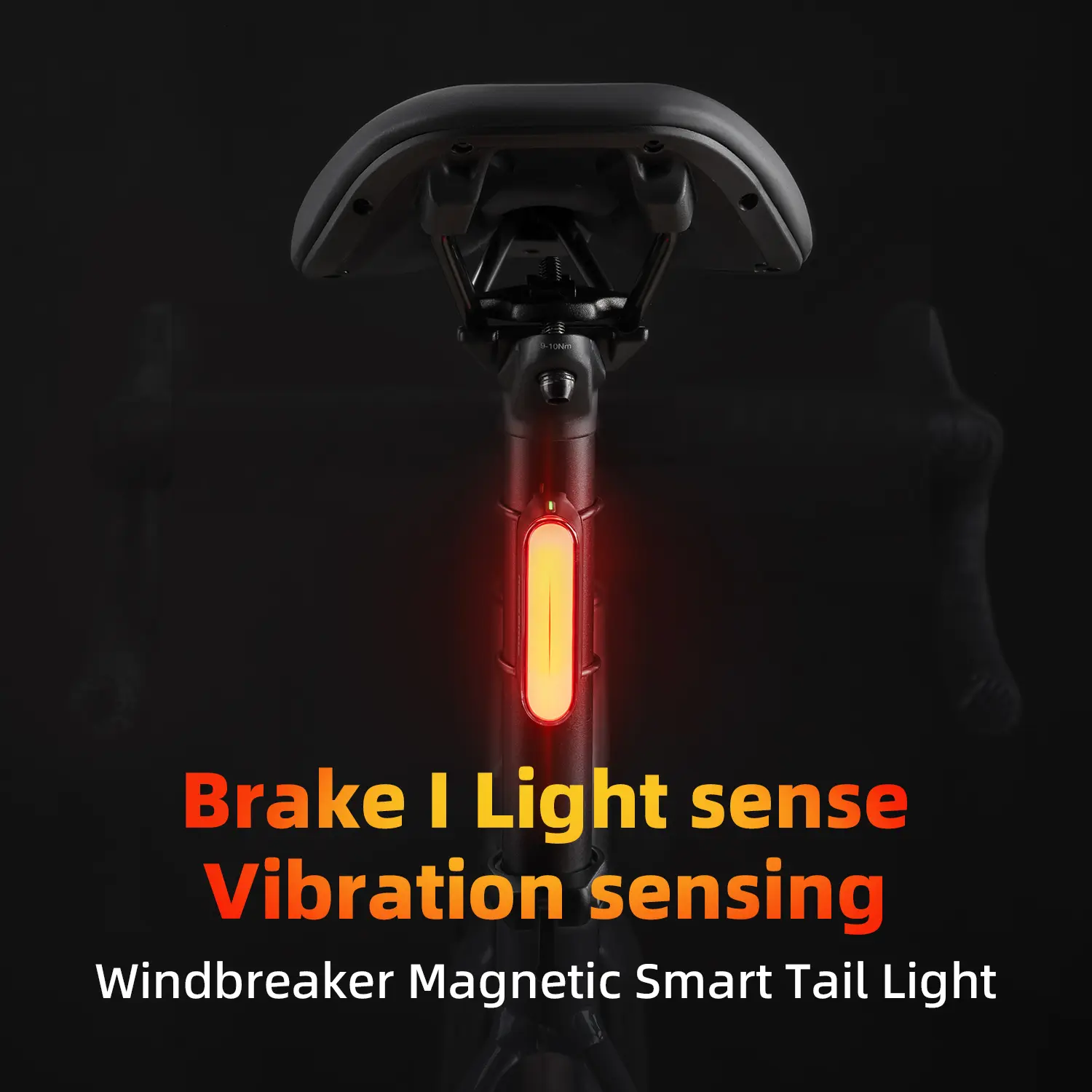 Bicycle Taillight, Magnetic Bicycle Light, IPX6 Waterproof, Type-C Rechargeable, Magnetic Mounting