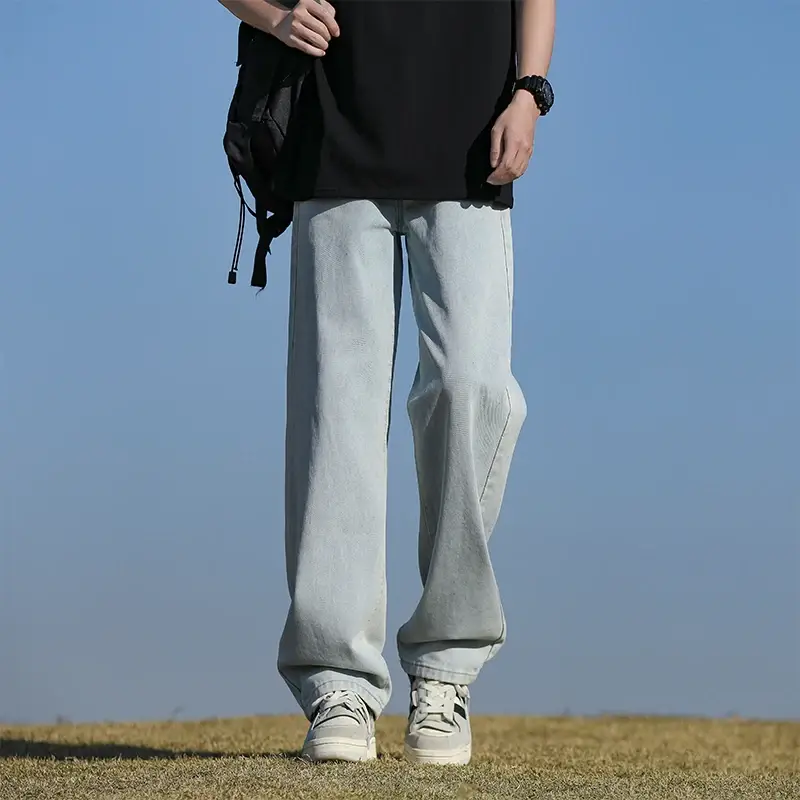 Men's Jeans Loose And Breathable Casual Straight Leg Pants