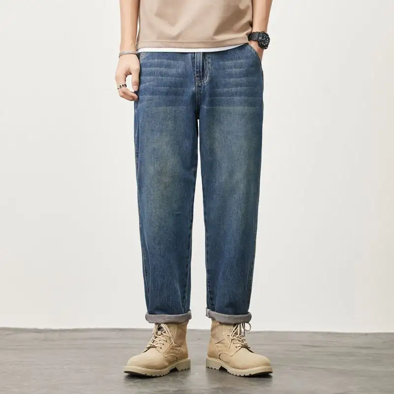 Straight Jeans For Men Loose Comfortable And Casua...