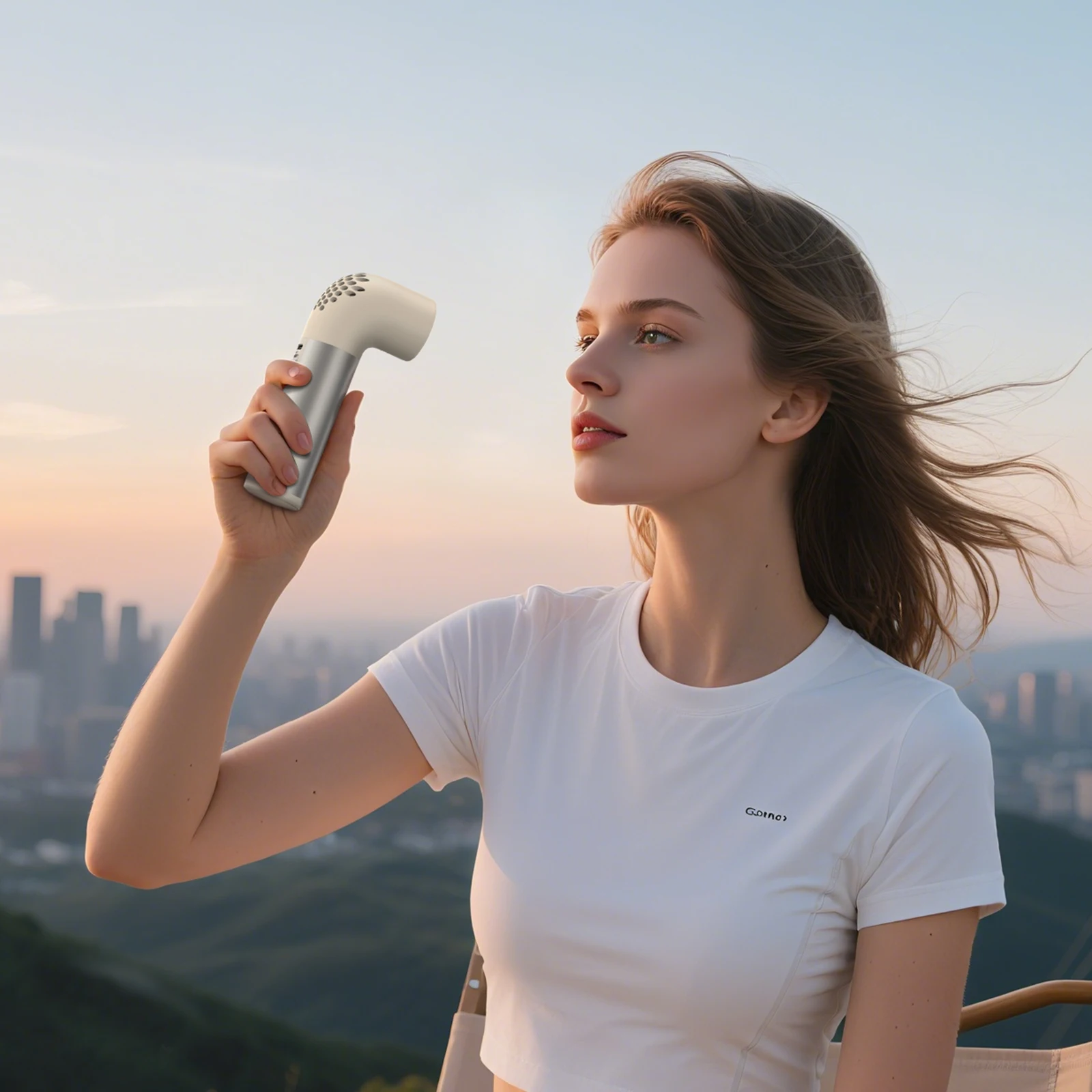 Ultralight Water Pipe High-Speed Fan, Unique And Stylish Turbine Fan, Aluminum Alloy Handle