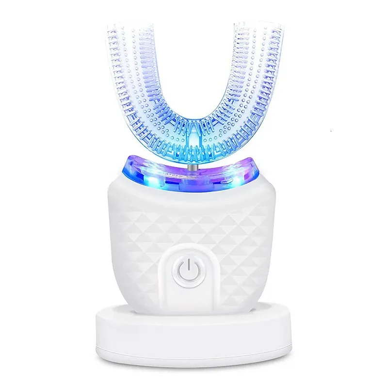 Rechargeable Smart U-Shape Soft Ultrasonic Waterproof Wireless Toothbrush Set Travel Electric Toothbrush
