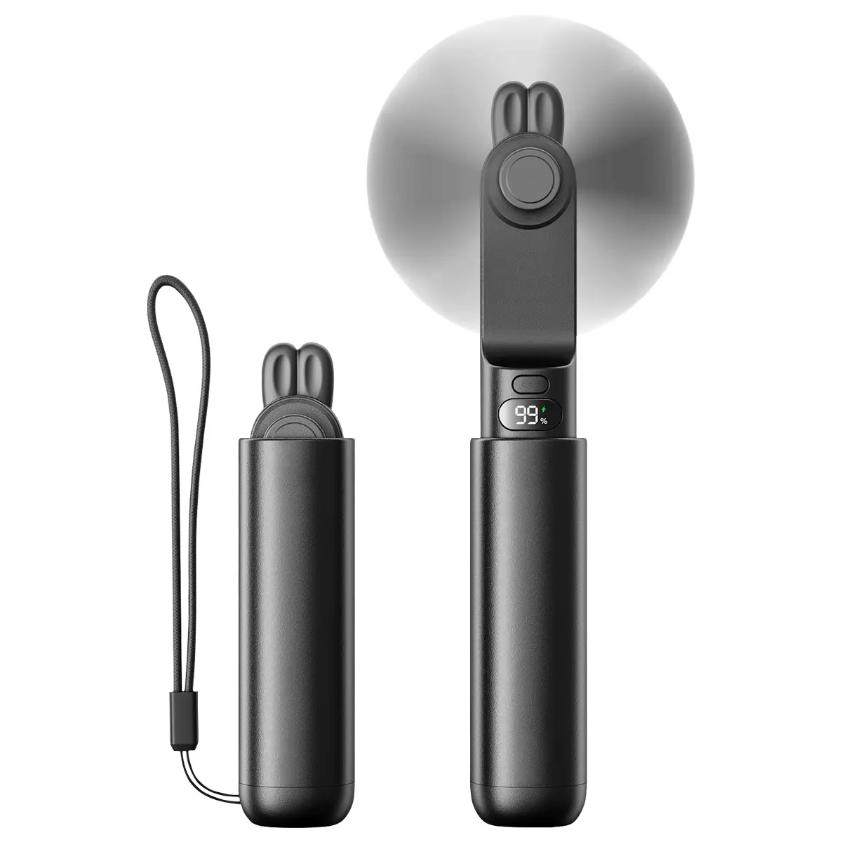 Portable Mini Cute Handheld Fan With LED Display And USB Interface