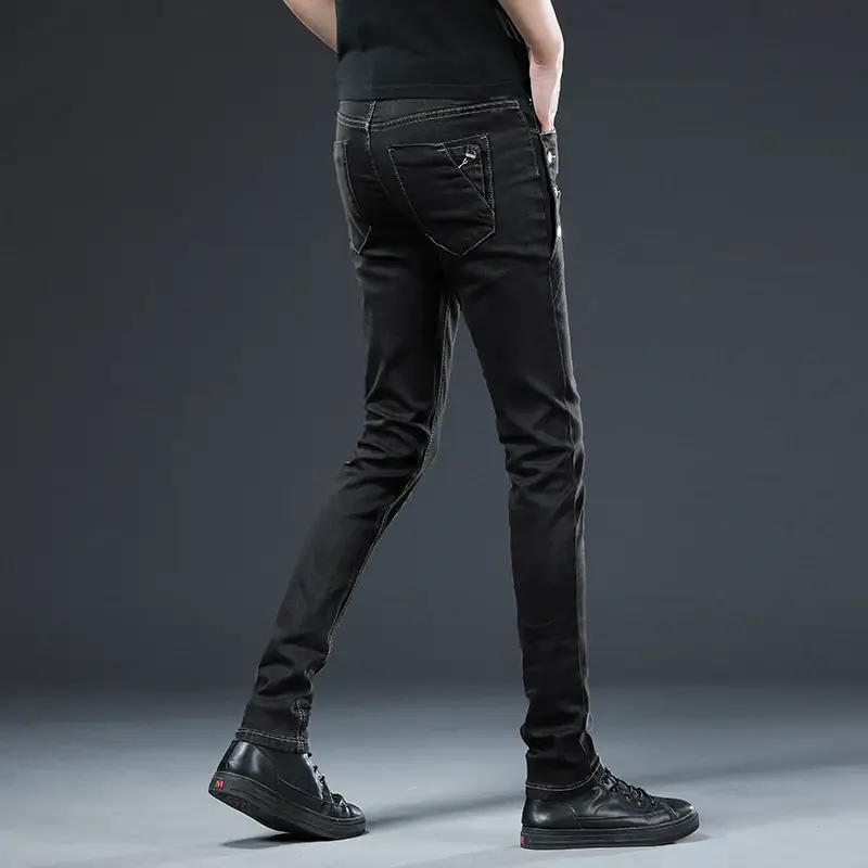 Men's Skinny Jeans Stretch Denim Trousers Slim  Male Pants