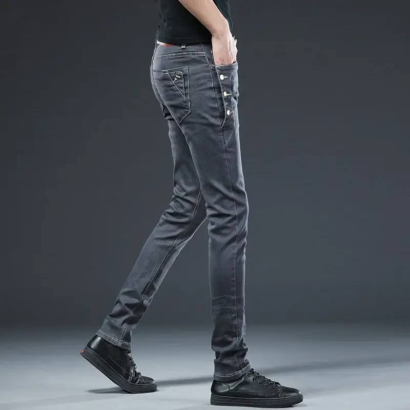 Men's Skinny Jeans Stretch Denim Trousers Slim  Ma...