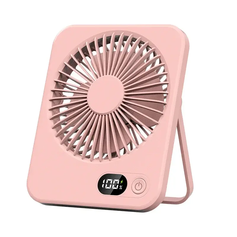 Desktop Mini Fan, 5-Speed Adjustable Fan, Portable Standing Fan, LED Display