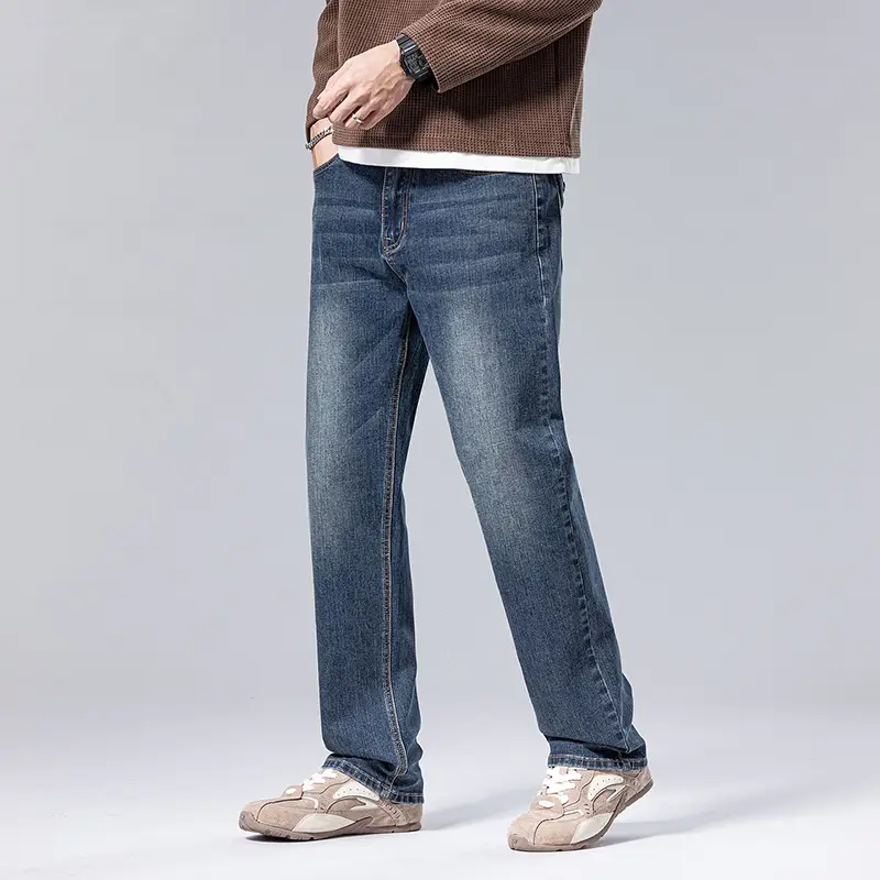 Men's Jeans Fashionable And Elastic Slim Straight ...