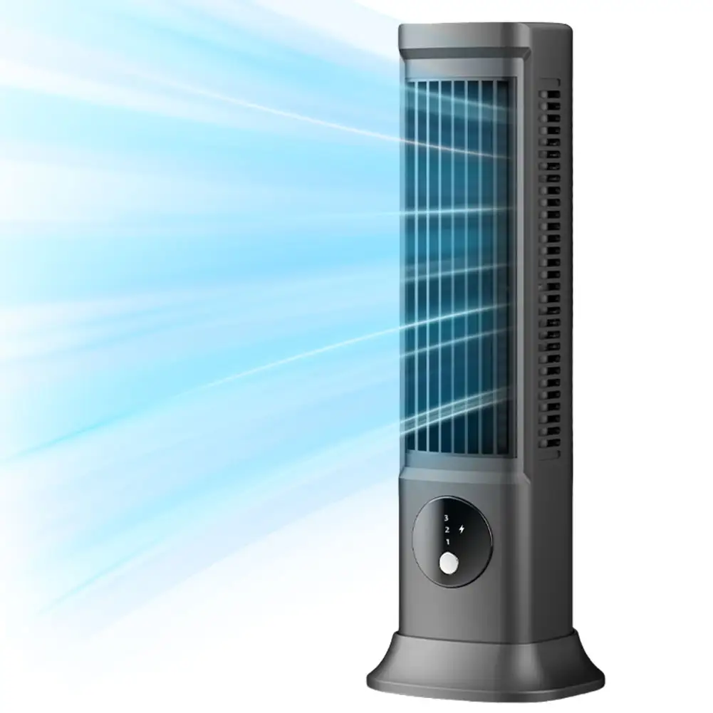 Tower Fan, USB Rechargeable Portable Desktop Fan, Silent Cooling Personal Fan