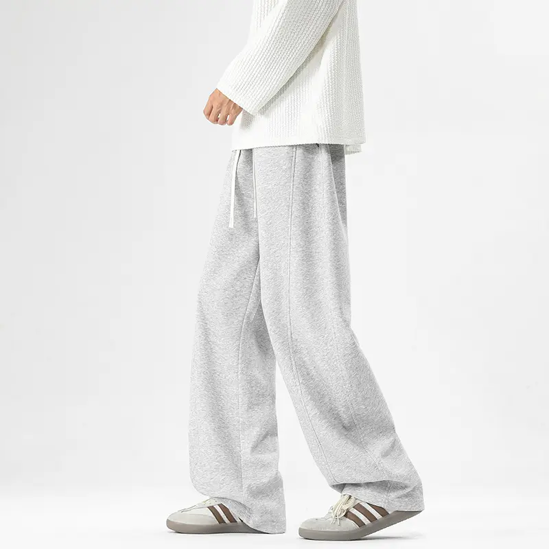 American High-Street Curved Trousers, Straight-Leg Wide-Leg, Sporty, Versatile, Casual Pants