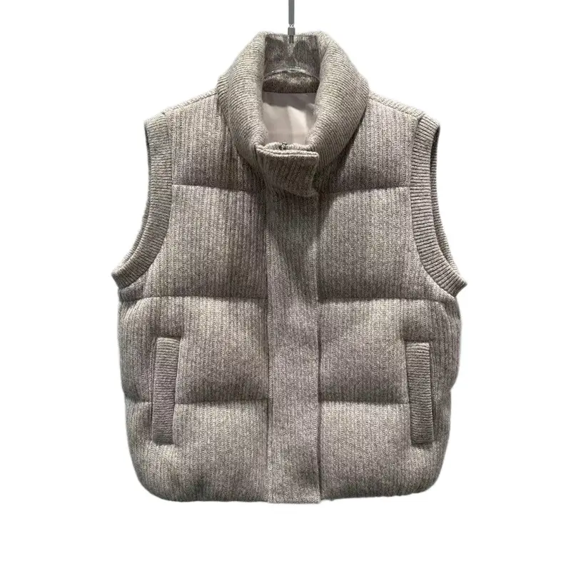 New Winter Women's Stand-Up Collar Cashmere Knitted Vest
