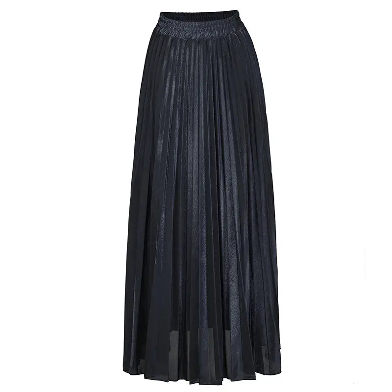 Skirt Pleated Maxi Skirt High Waist Swing Long Skirts