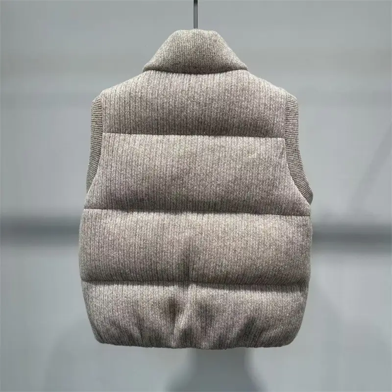 New Winter Women's Stand-Up Collar Cashmere Knitted Vest