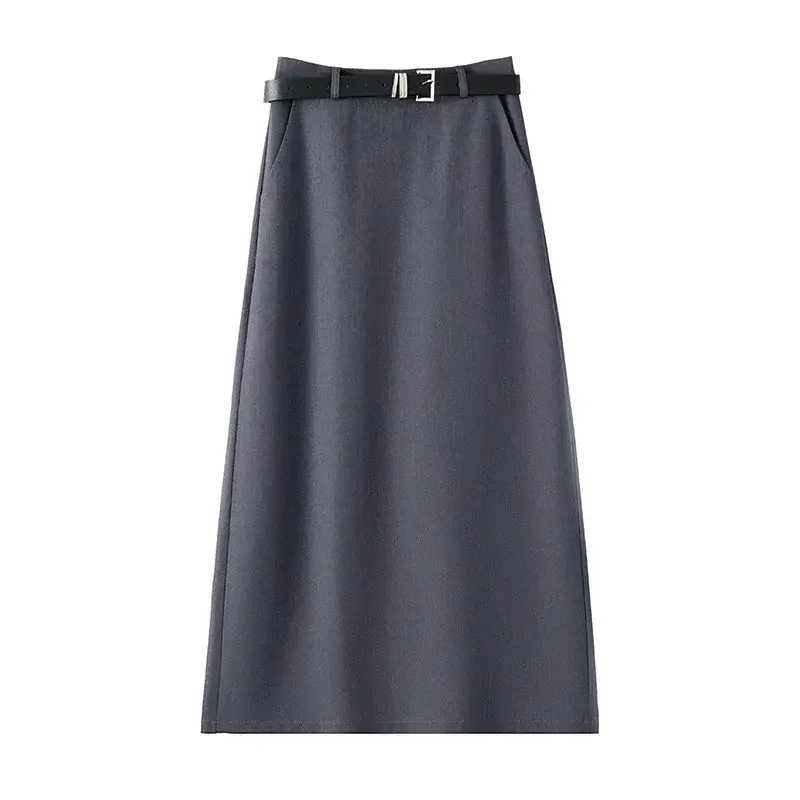 Waist Back Split Women's Wrap Long Skirts Straight Sheath A-line Skirts Female