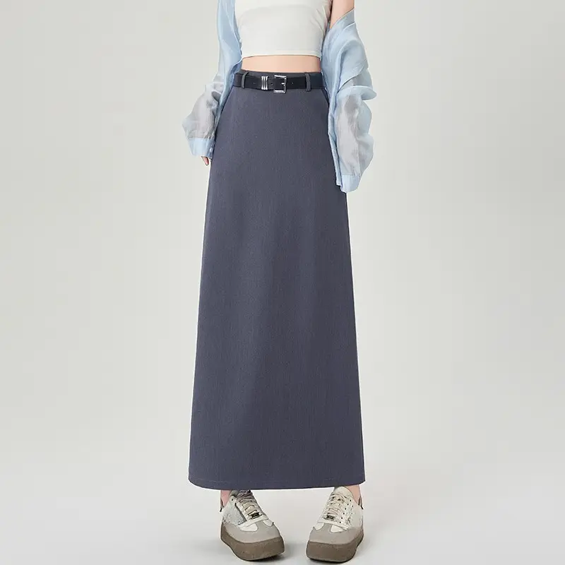 Waist Back Split Women's Wrap Long Skirts Straight...