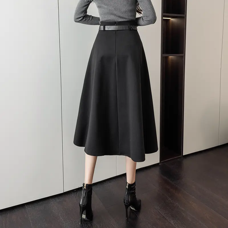 Elegant Fashion Skirt For Woman High Waist Casual ...