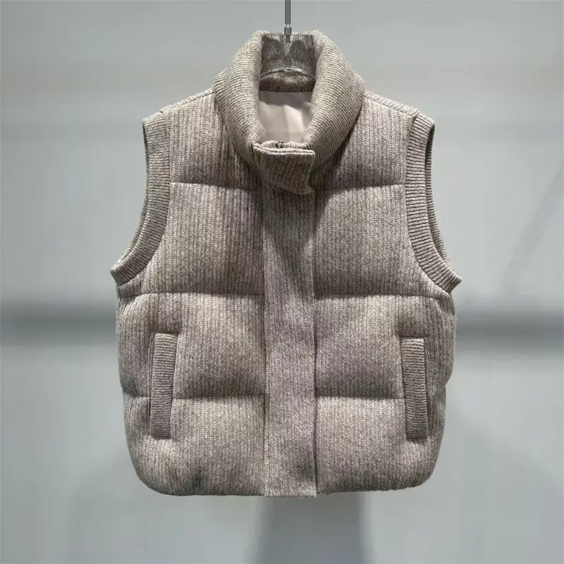 New Winter Women's Stand-Up Collar Cashmere Knitte...