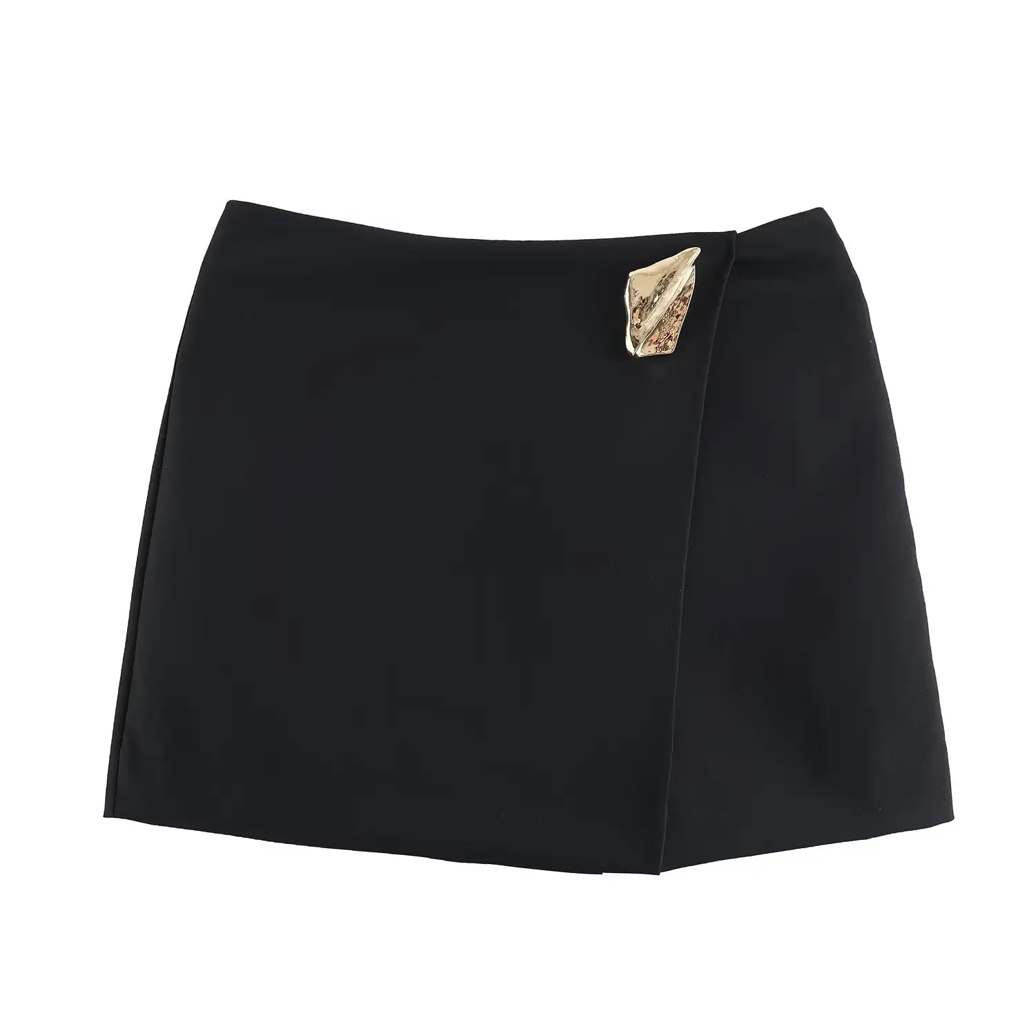Women's Mini Skort Solid Color Asymmetrical Female Simple Skorts Casual Fashion Streetwear