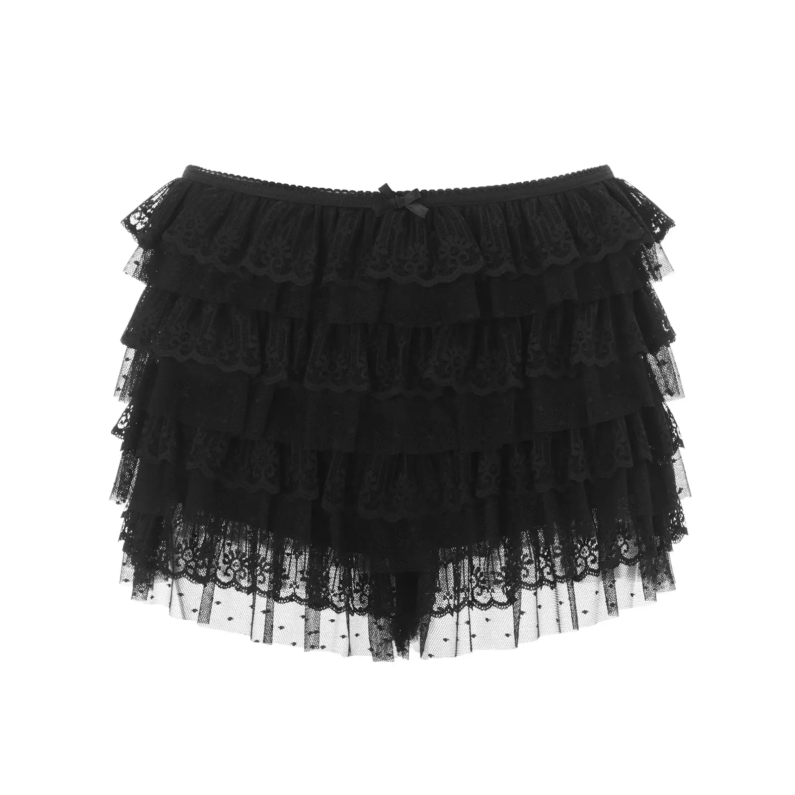 Women Mesh Lace Bloomer Skorts Frilly Booty Shorts...