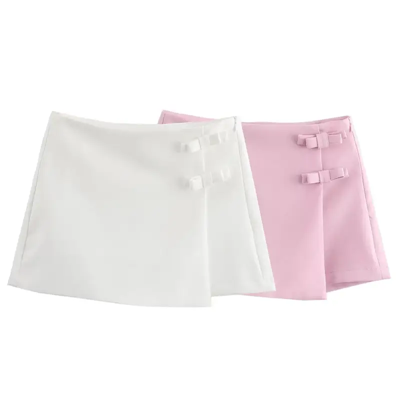 Bow Skort For Women High Waist Mini Fashion Women's Skort Streetwear Asymmetric