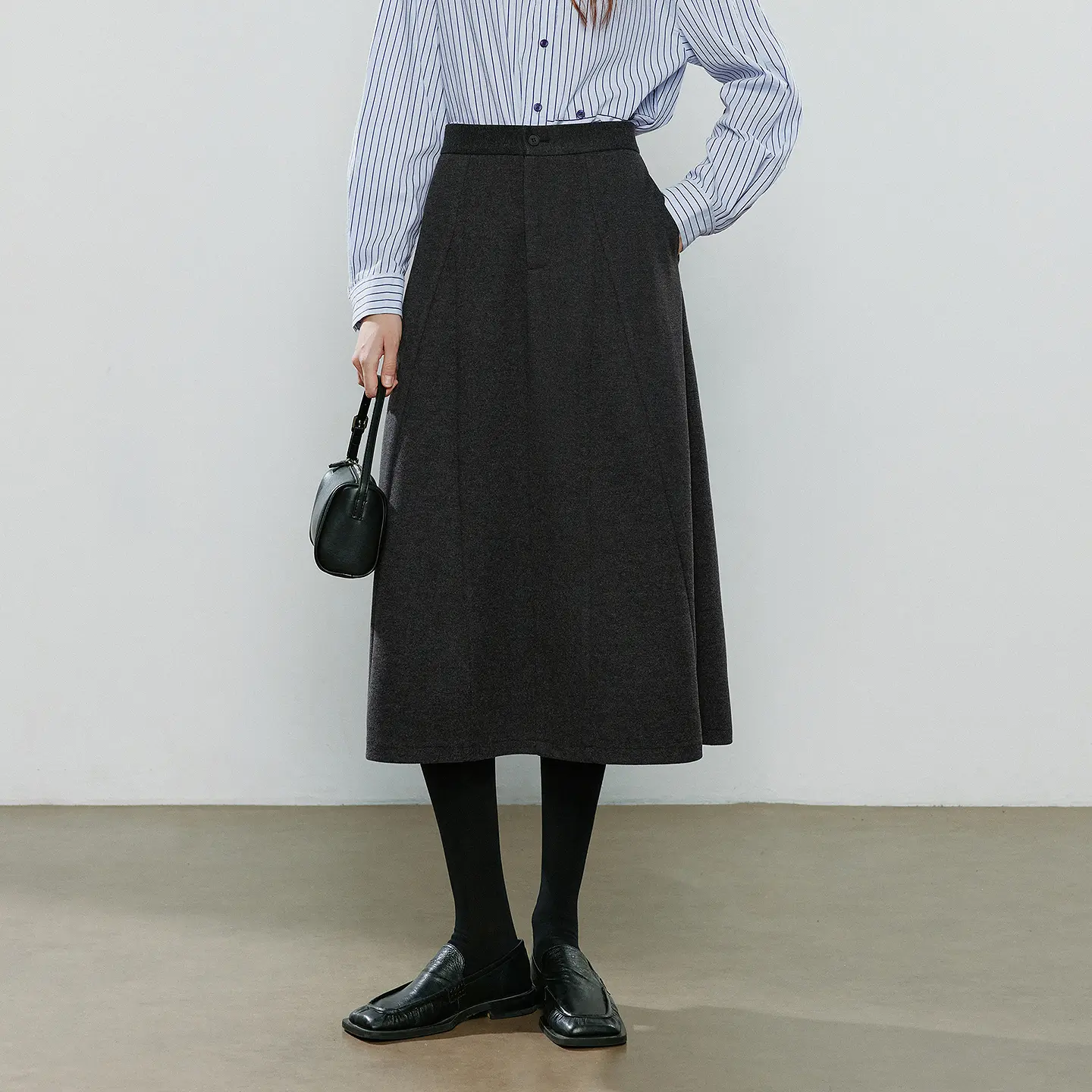 Women Midi Skirts New Asymmetric Style Warm