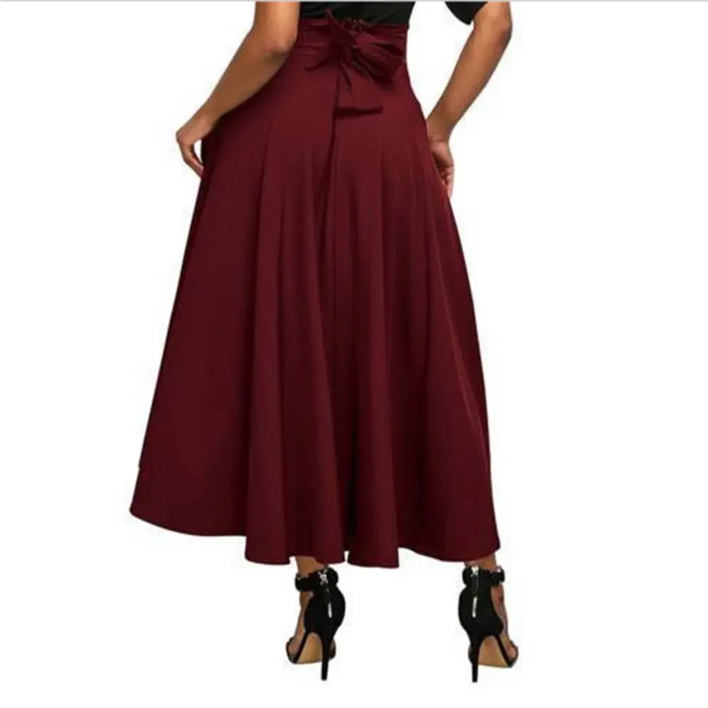 Big Swing Half Skirt High Waist Bow Elegant And Th...