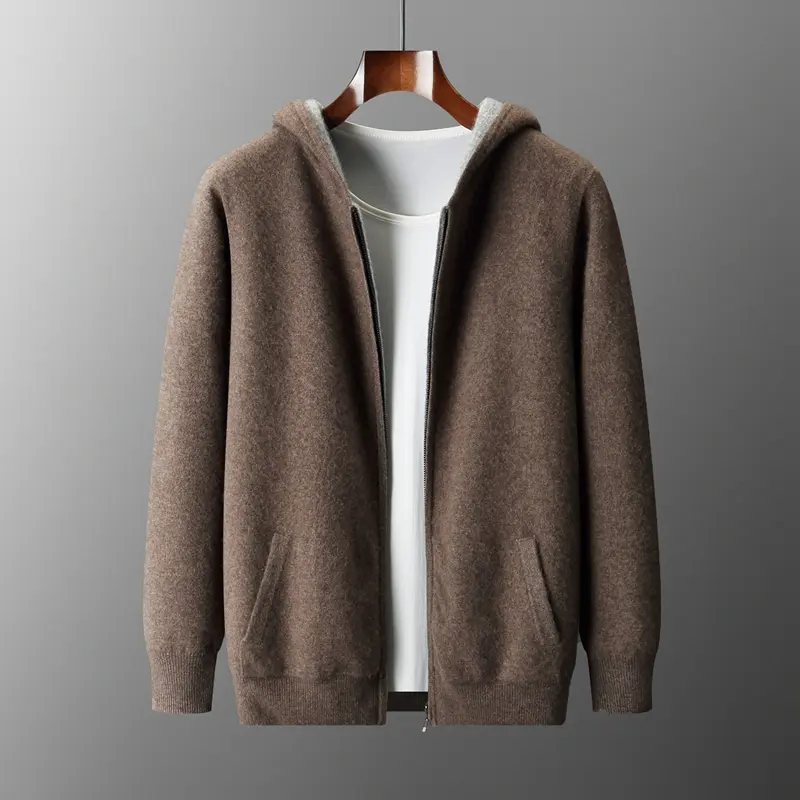 Pure Cashmere Sweater Double-Sided Cardigan Men's ...