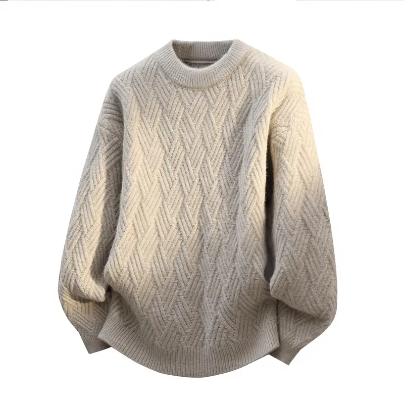 Warm Knitted Pullover Men's O-Neck Casual Sweater ...