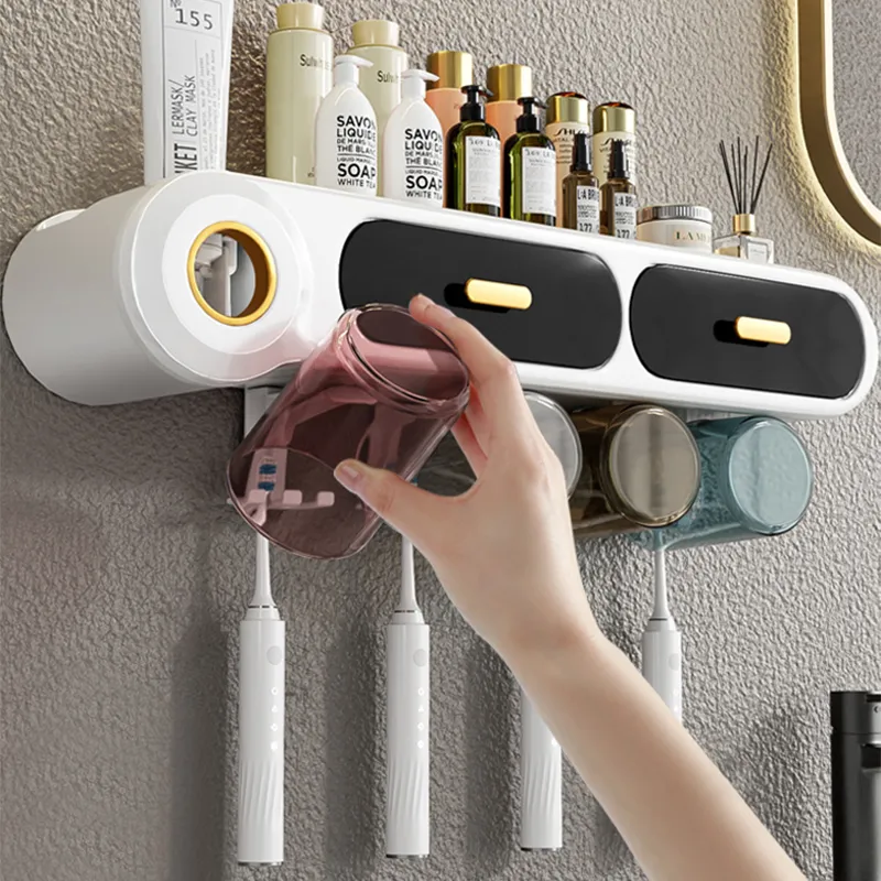 Toothbrush Holders Holder Set Storage Rack Automat...