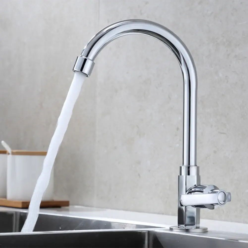Taps Faucet Kitchen Bathroom Sink Single Lever Hole Tap Cold Water Handle Swivel