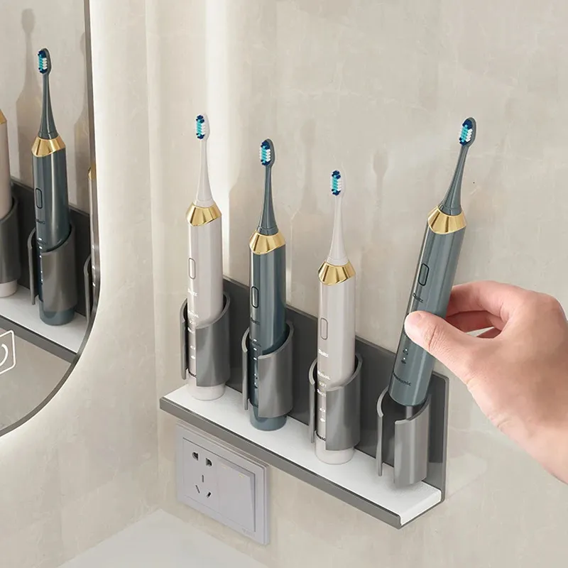 Space Aluminum Wall Mount Electric Toothbrush Hold...