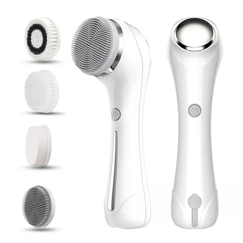 Face Scrubber Sonic Facial Cleansing Brush With 5 Interchangeable Brush Head IPX7 Waterproof Wireless