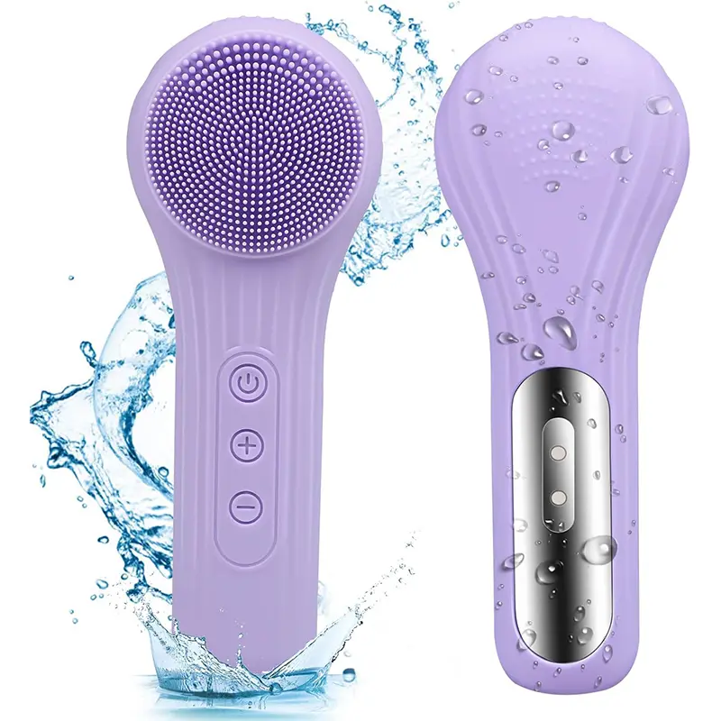 Facial Cleansing Brush Vibration Scrubber Hot Compress Massage Exfoliating Electric Face Scrubber Facial Cleaning Tools