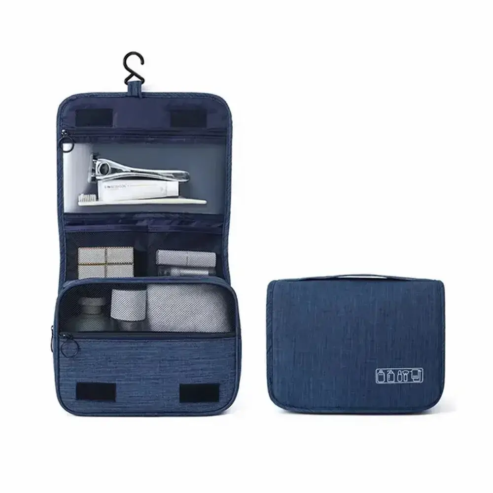 Travel Toiletries Bag, Double-Layered, Large-Capacity, Waterproof Hanging Bag.