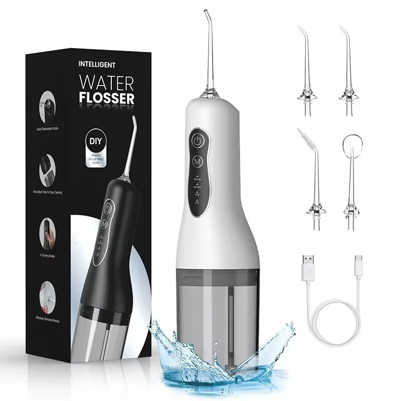 Oral Irrigator Portable Dental Water Flosser USB Rechargeable Water Jet Floss Tooth Pick Jet Tip Modes Waterproof