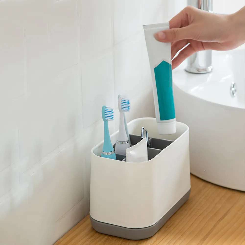 Multifunctional Toothbrush Holder Box Stand Bathroom Accessorie Toothpaste Storage Organizer Shelf
