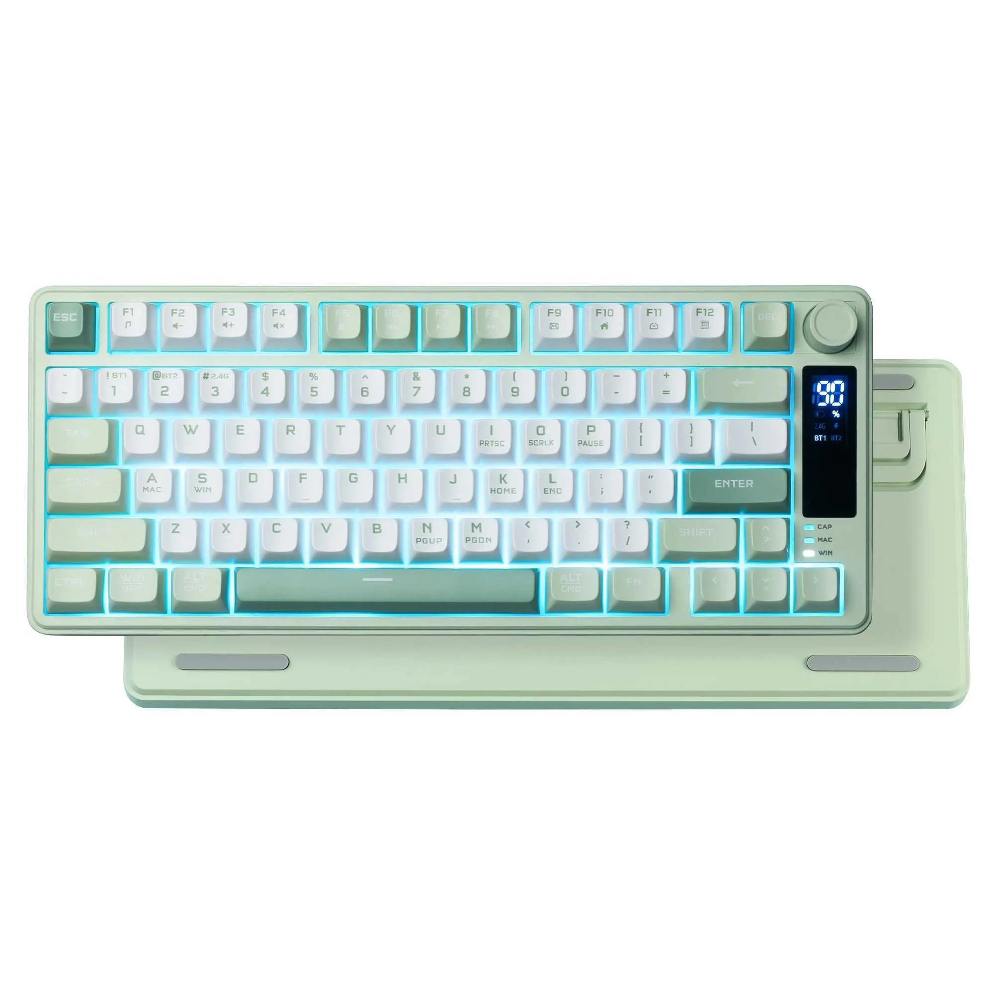 Wireless Membrane Keyboard 3Mode Bluetooth Backlit...