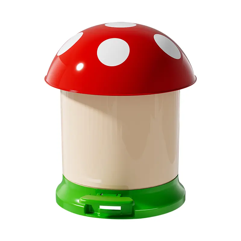 Large-Capacity Trash Can With Lid And Pedal, Suitable For Office Use