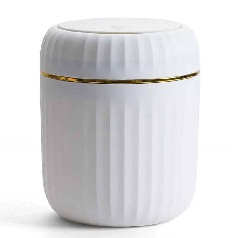 Mini Desktop Plastic Trash Can With Lid, Durable