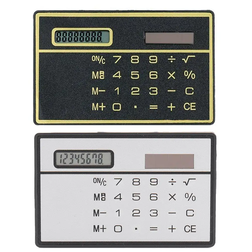 8 Digit Calculator Slim Solar Calculator with Touc...