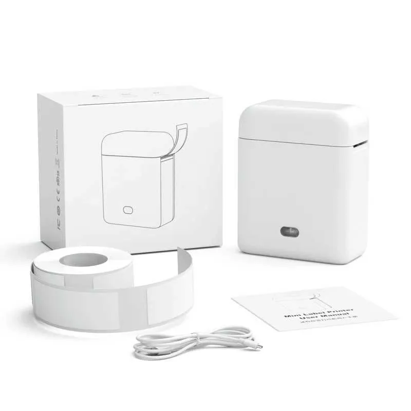 Portable Bluetooth Label Printer Inkless Small Thermal Hand Account Price Tag Home Office Note Smart Thermal Printer