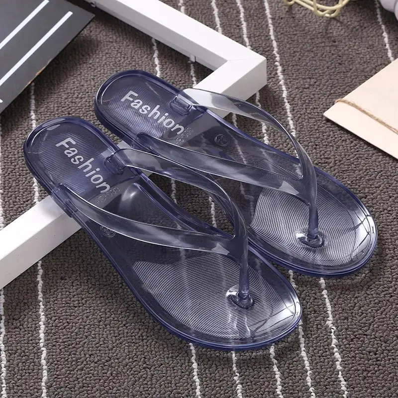 Beach Flat Clear Flip Flops Slippers Female Jelly ...